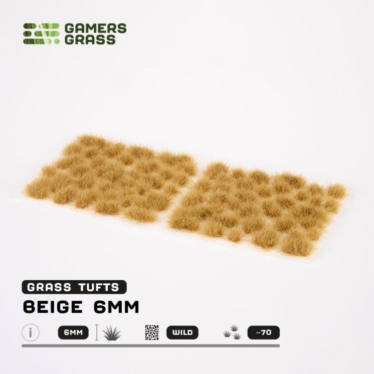 A photo of Gamers Grass Beige 6mm Wild tufts