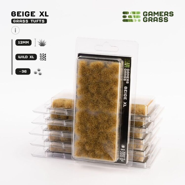 A photo of Gamers Grass Beige XL 12mm Tufts
