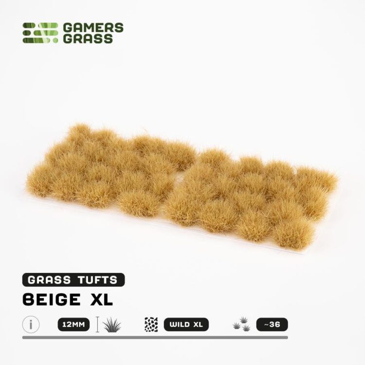 A photo of Gamers Grass Beige XL 12mm Tufts