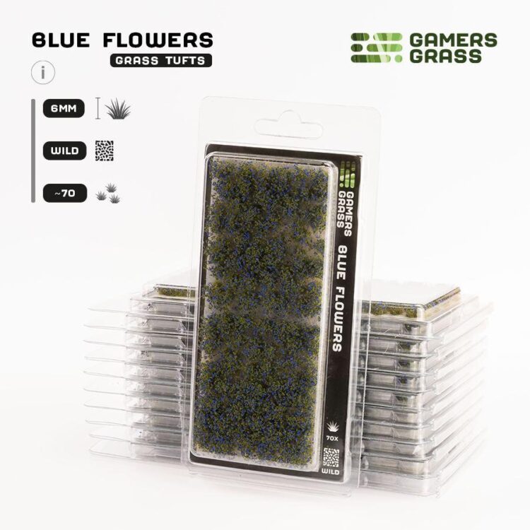 A photo of Gamers Grass Blue Flowers Tufts