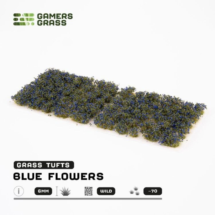 A photo of Gamers Grass Blue Flowers Tufts