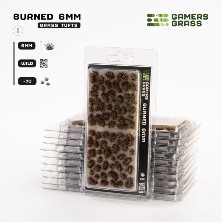 A photo of Gamers Grass Burned Tufts 6mm Wild