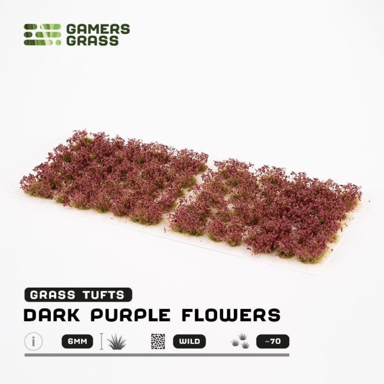 A photo of Gamers Grass Dark Purple Flowers Tufts