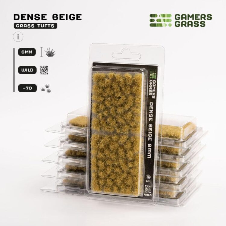 A photo of Gamers Grass Dense Beige Tufts 6mm Wild