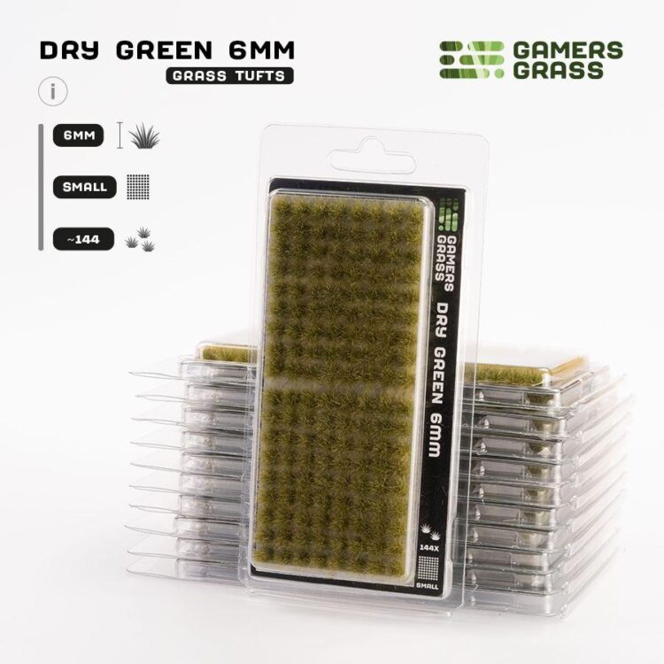 A photo of Gamers Grass Dry Green 6mm Small tufts