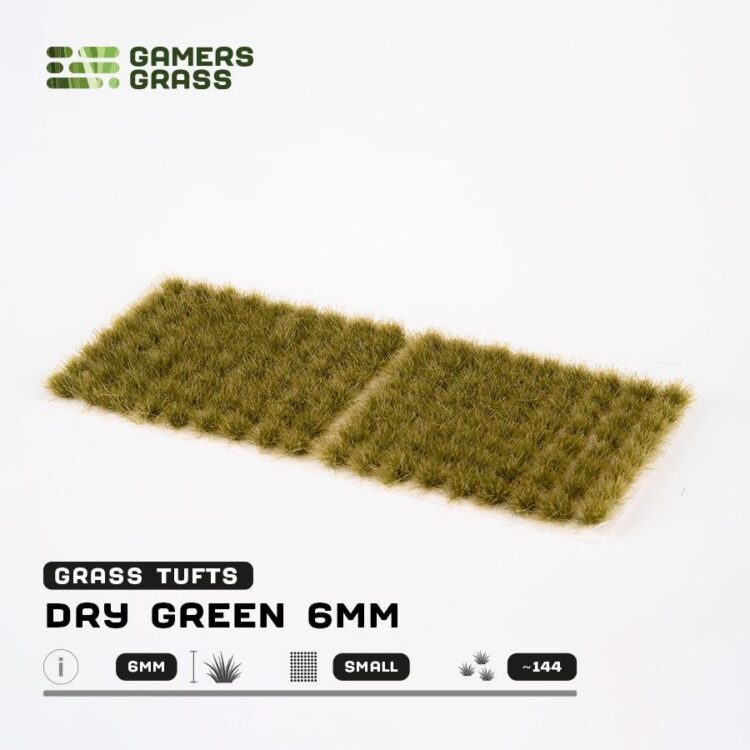 A photo of Gamers Grass Dry Green 6mm Small tufts