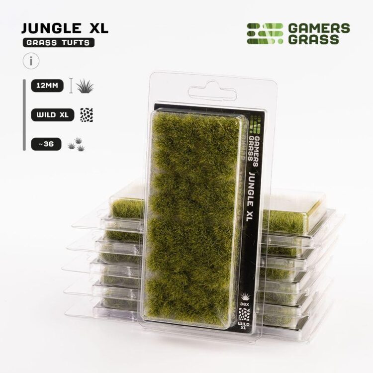 A photo of Gamers Grass Jungle XL 12mm Tufts