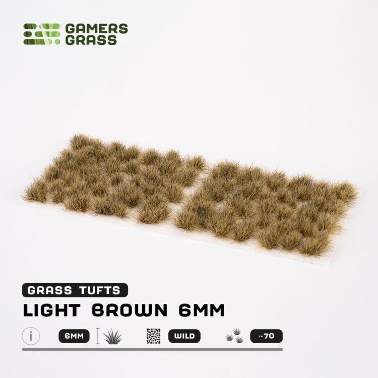 A photo of Gamers Grass Light Brown Tufts 6mm Wild