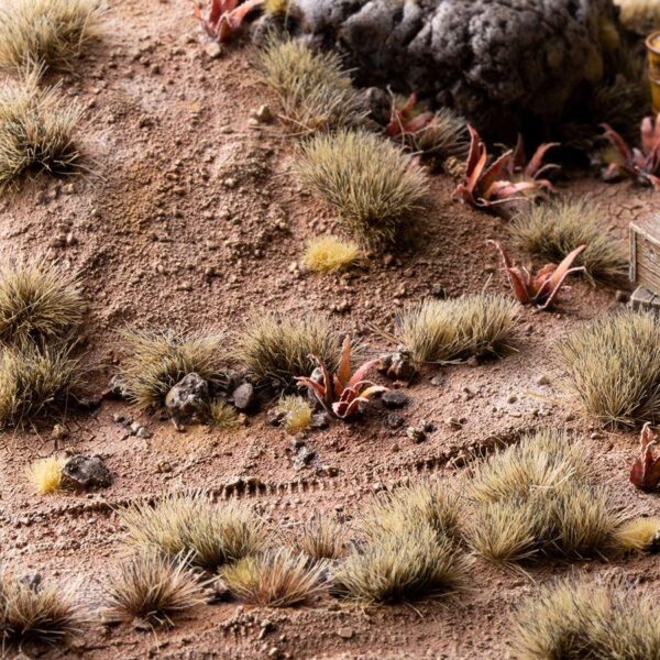 A photo of Gamers Grass Light Brown Tufts 6mm