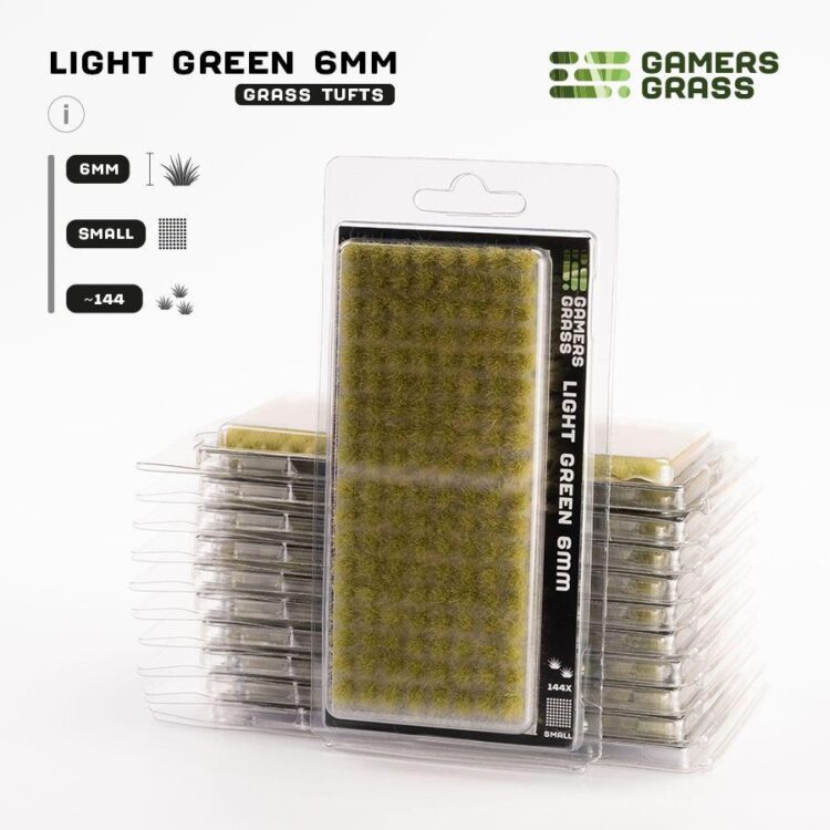 A photo of Gamers Grass Light Green 6mm Small tufts
