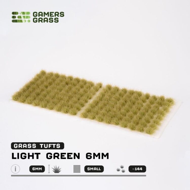 A photo of Gamers Grass Light Green 6mm Small tufts