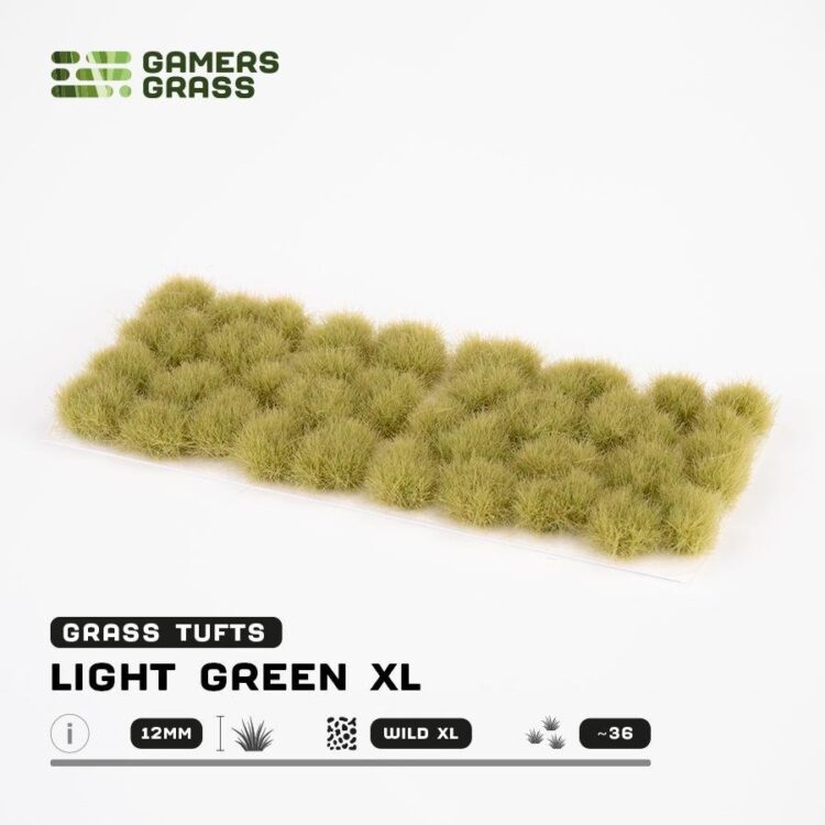 A photo of Gamers Grass Light Green XL 12mm Tufts
