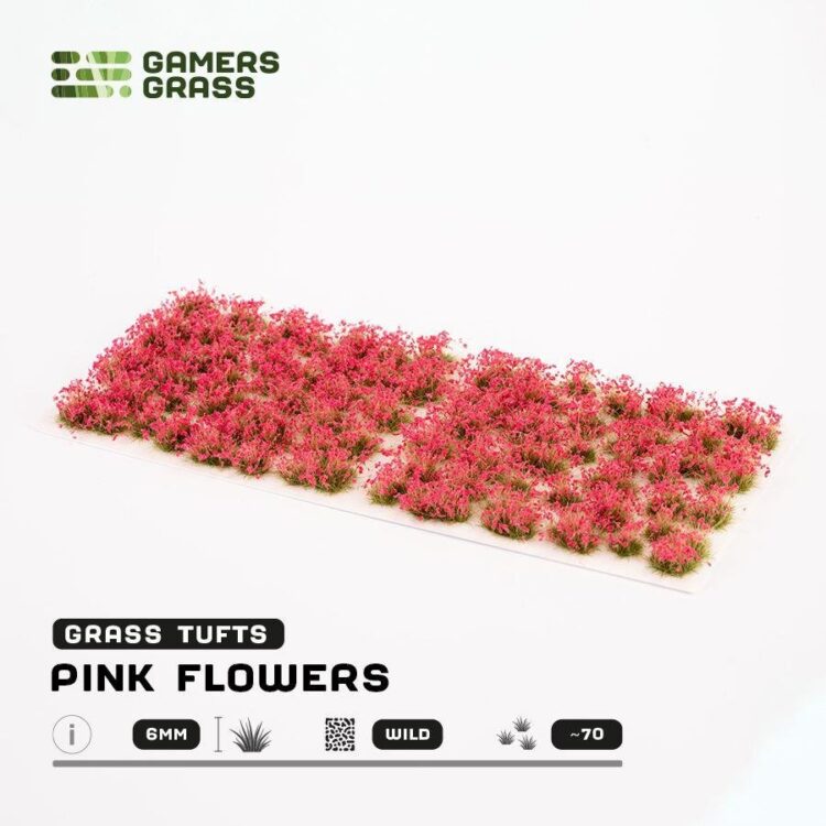 A photo of Gamers Grass Pink Flowers Tufts