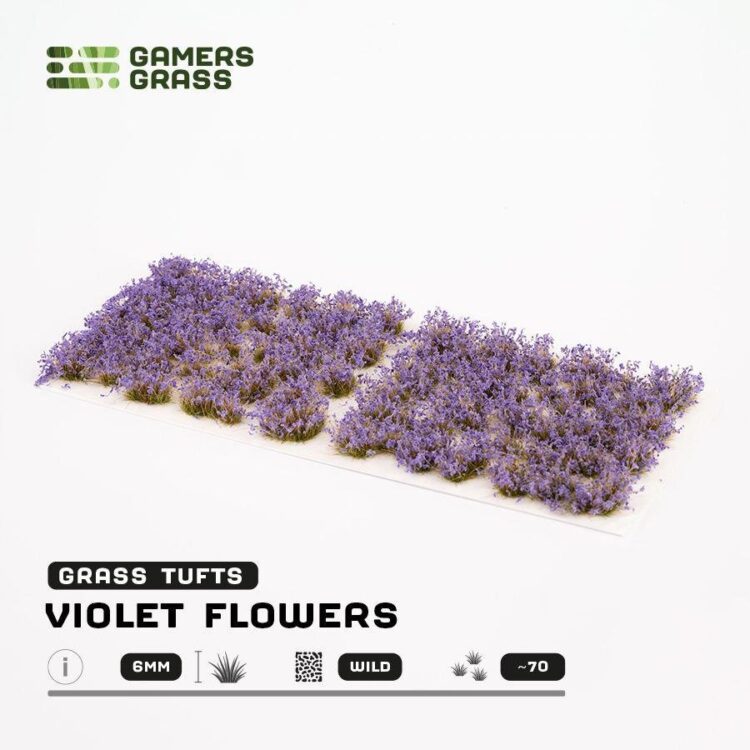 A photo of Gamers Grass Violet Flowers Tufts