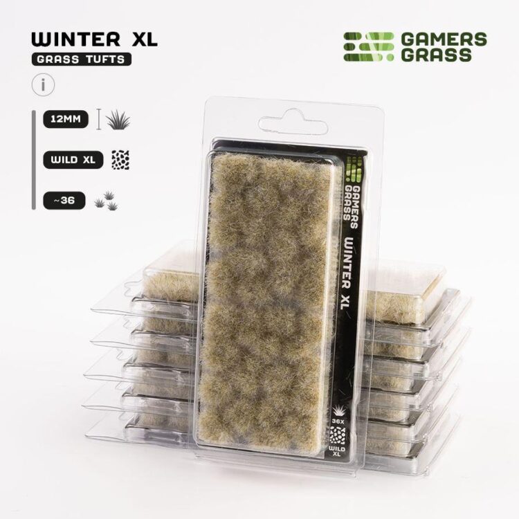 A photo of Gamers Grass Winter XL 12mm tufts