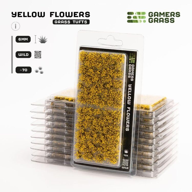 A photo of Gamers Grass Yellow Flowers Tufts