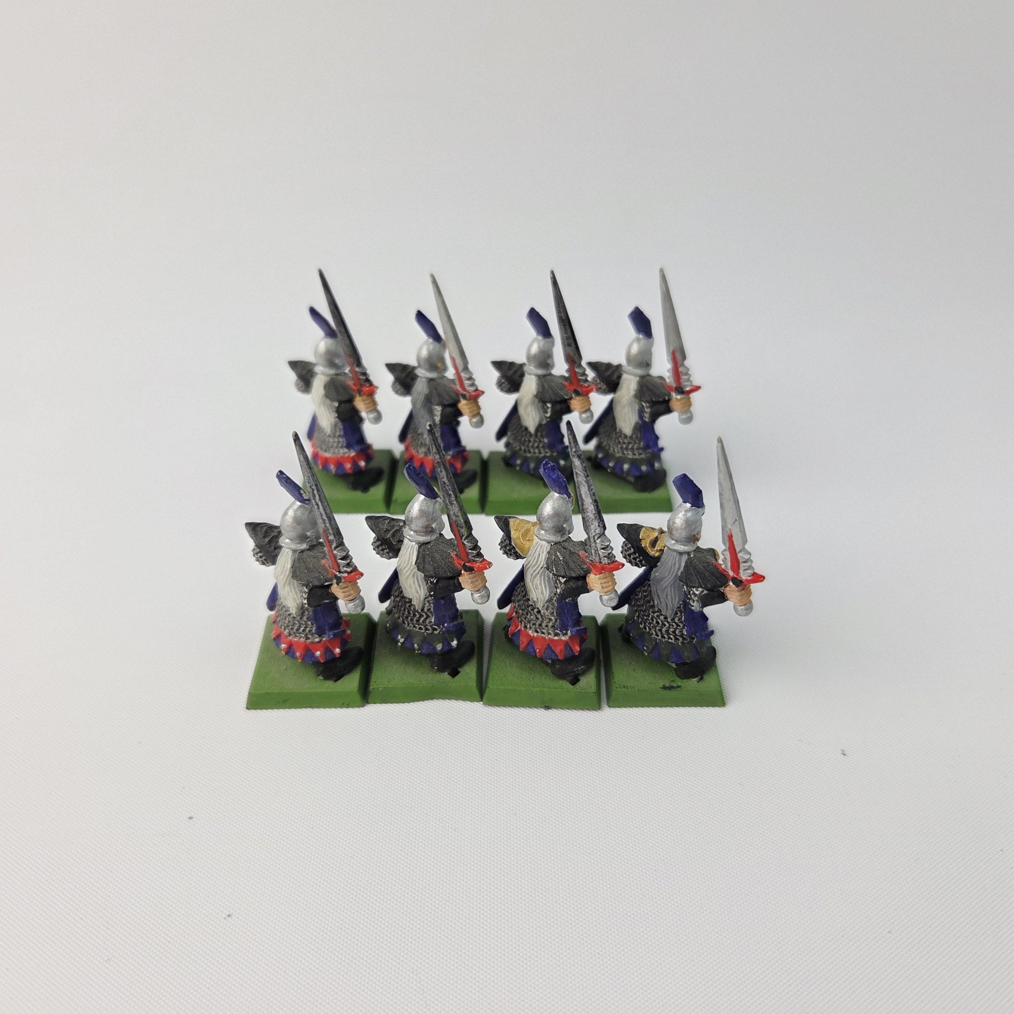 A photo of Dark Elves Warriors Warhammer miniatures