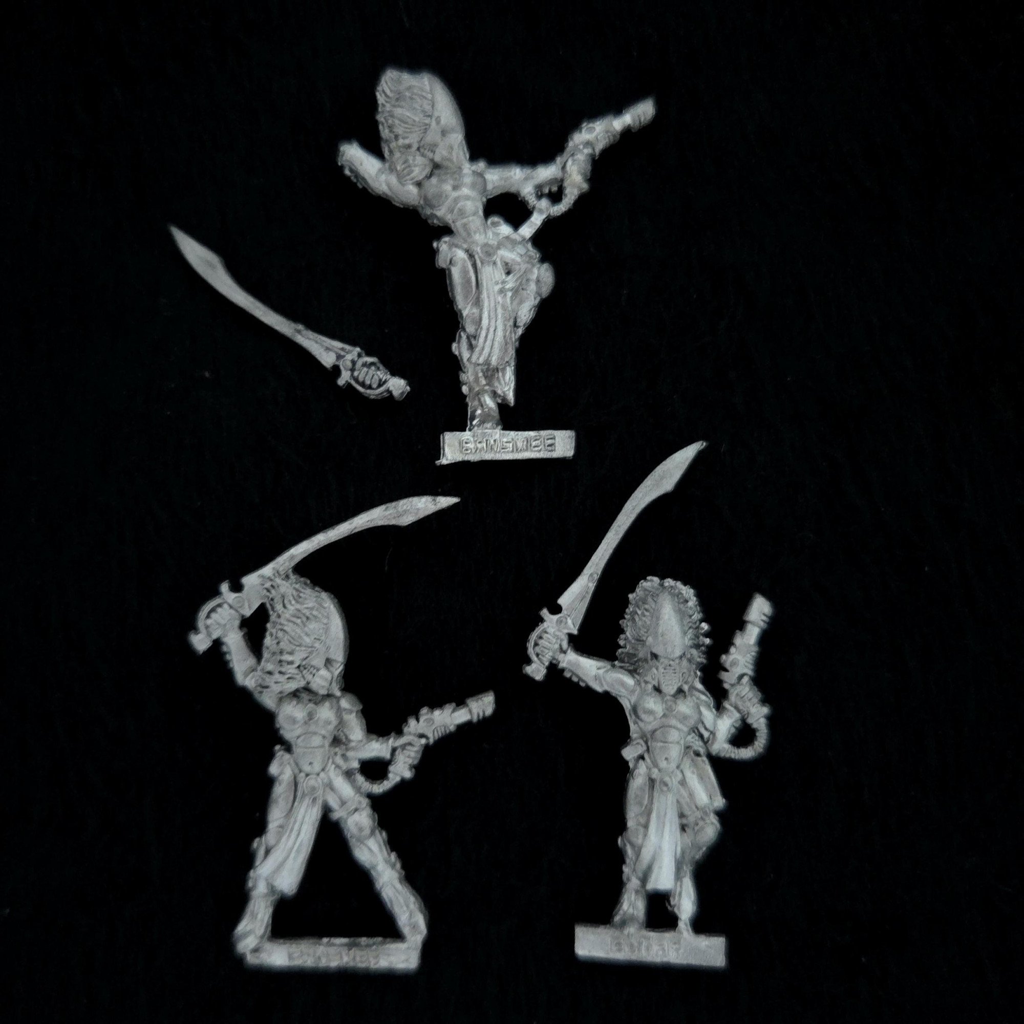 A photo of Eldar Howling Banshees Warhammer miniatures