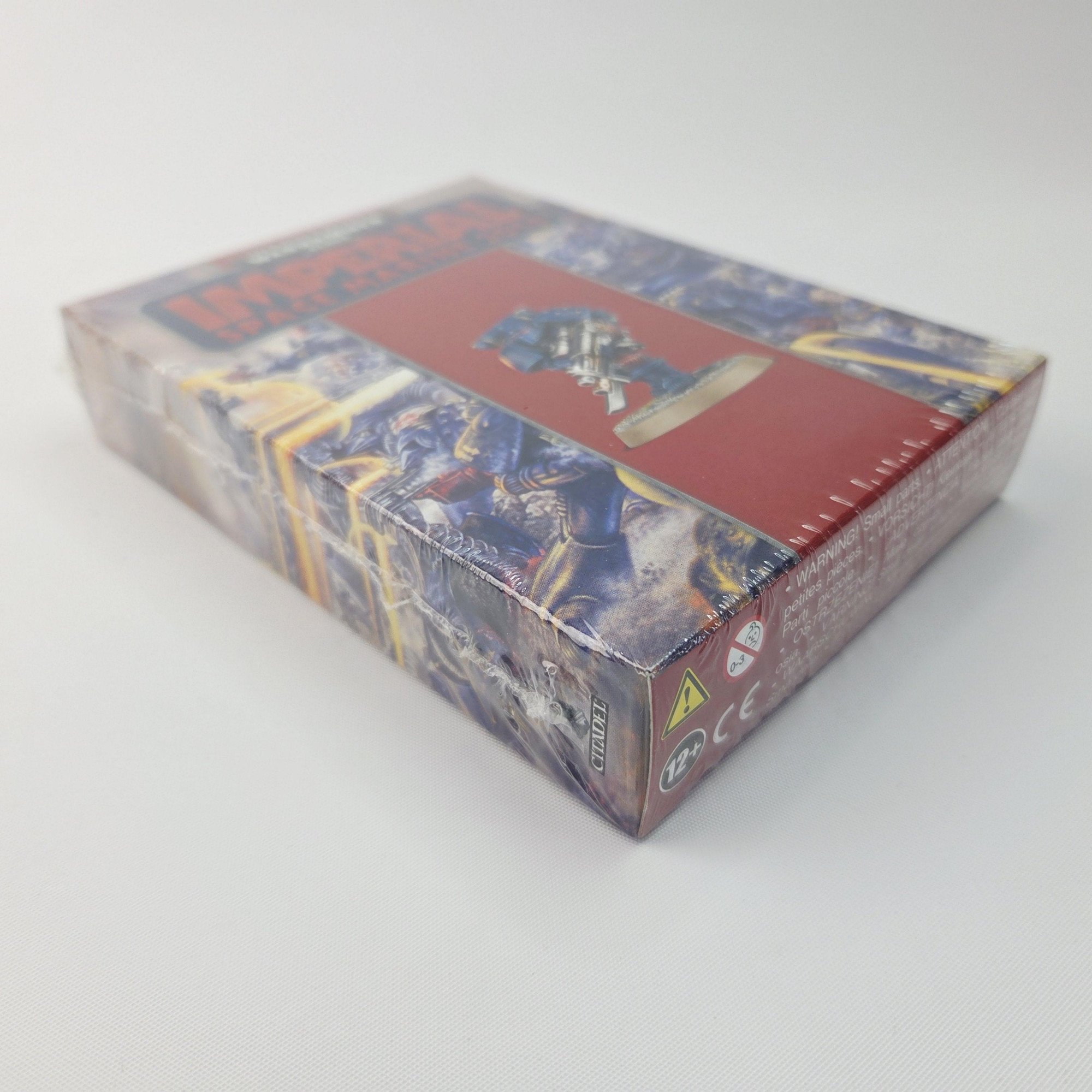 A photo of a Space Marines Imperial Space Marine 2016 Limited Edition Warhammer miniature