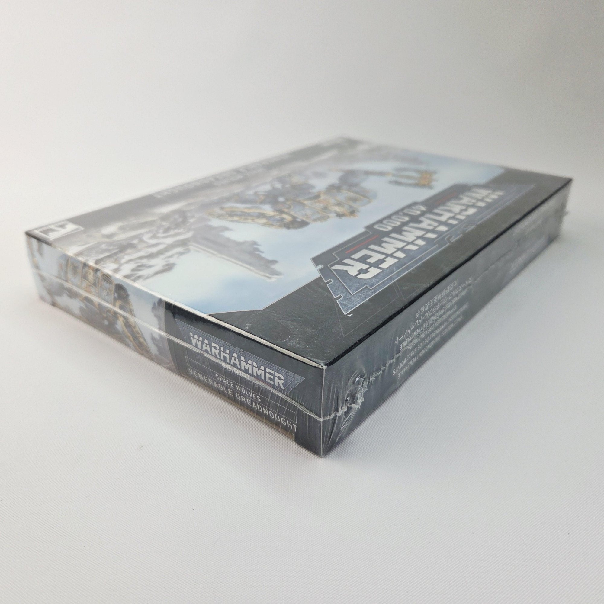 A photo of a Space Wolves Venerable Dreadnought Warhammer miniature
