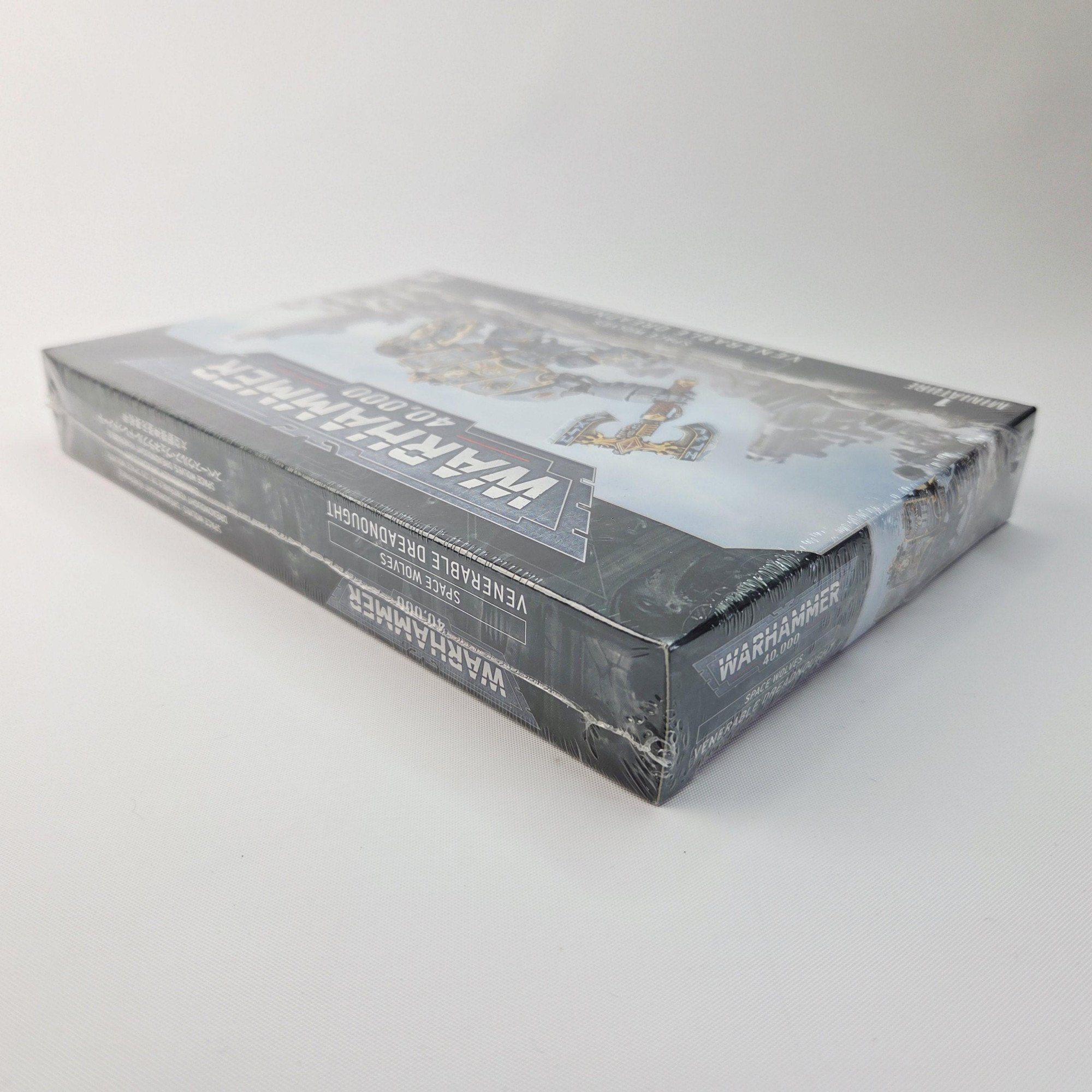 A photo of a Space Wolves Venerable Dreadnought Warhammer miniature