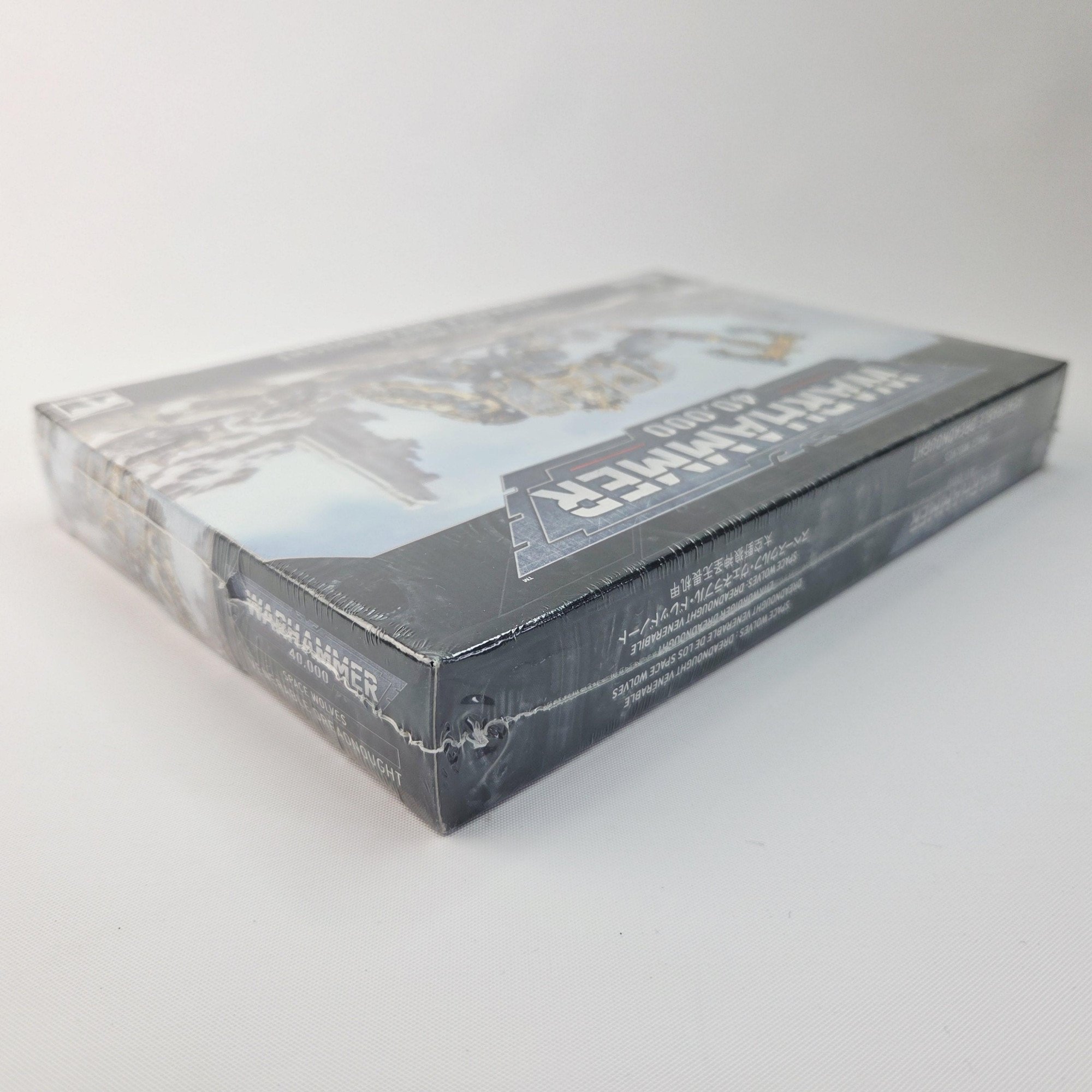 A photo of a Space Wolves Venerable Dreadnought Warhammer miniature