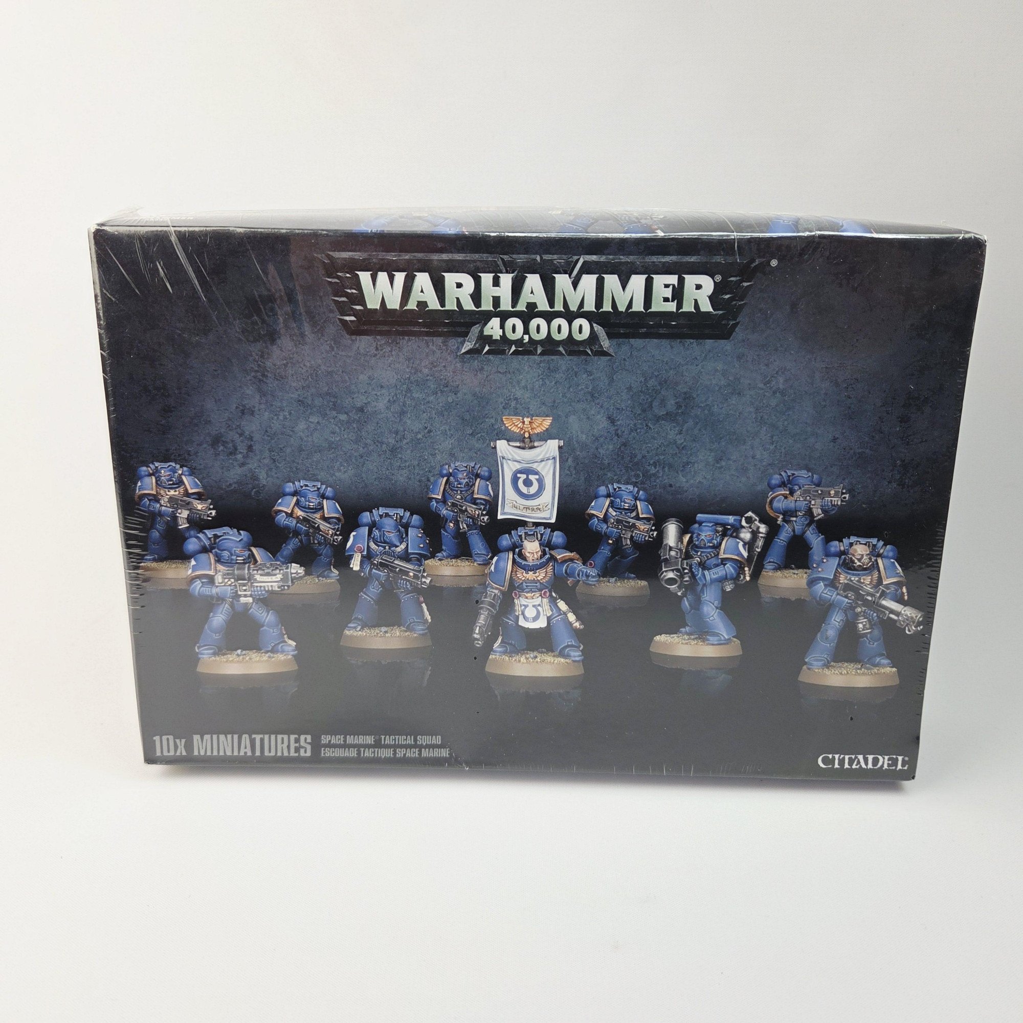 A photo of Space Marines Tactical Squad Warhammer miniatures