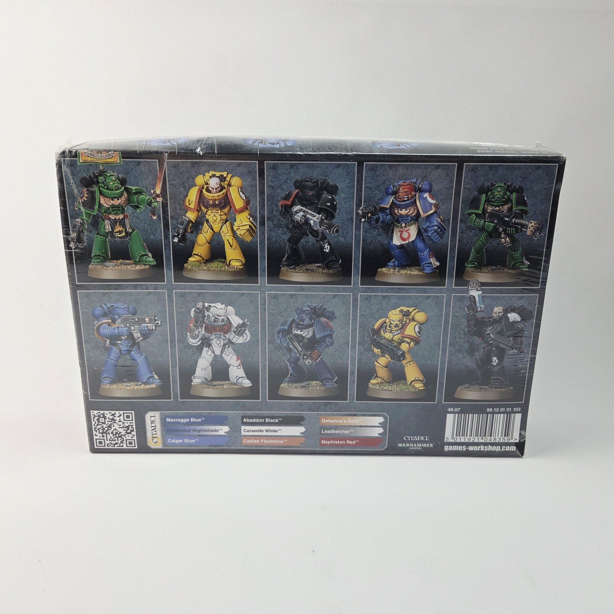 A photo of Space Marines Tactical Squad Warhammer miniatures
