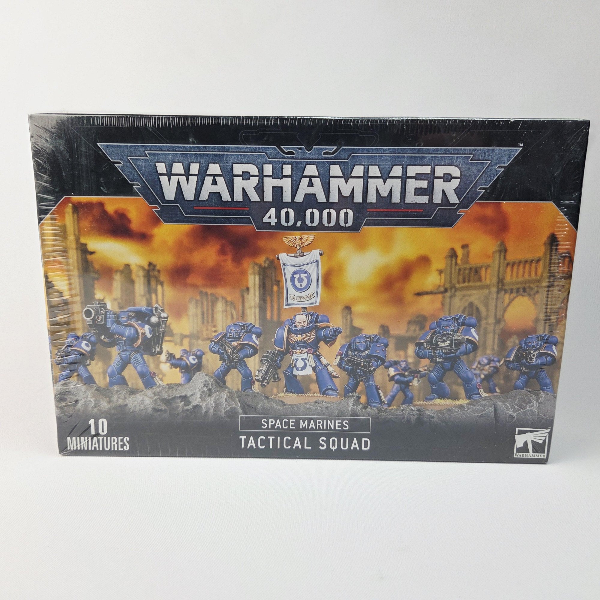 A photo of Space Marines Tactical Squad Warhammer miniatures