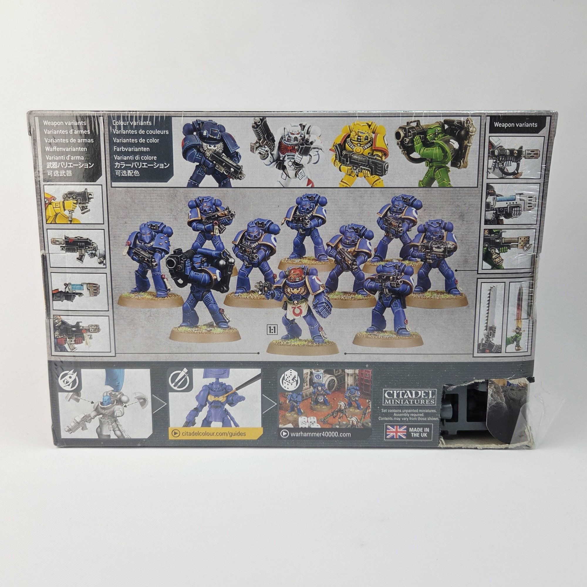 A photo of Space Marines Tactical Squad Warhammer miniatures