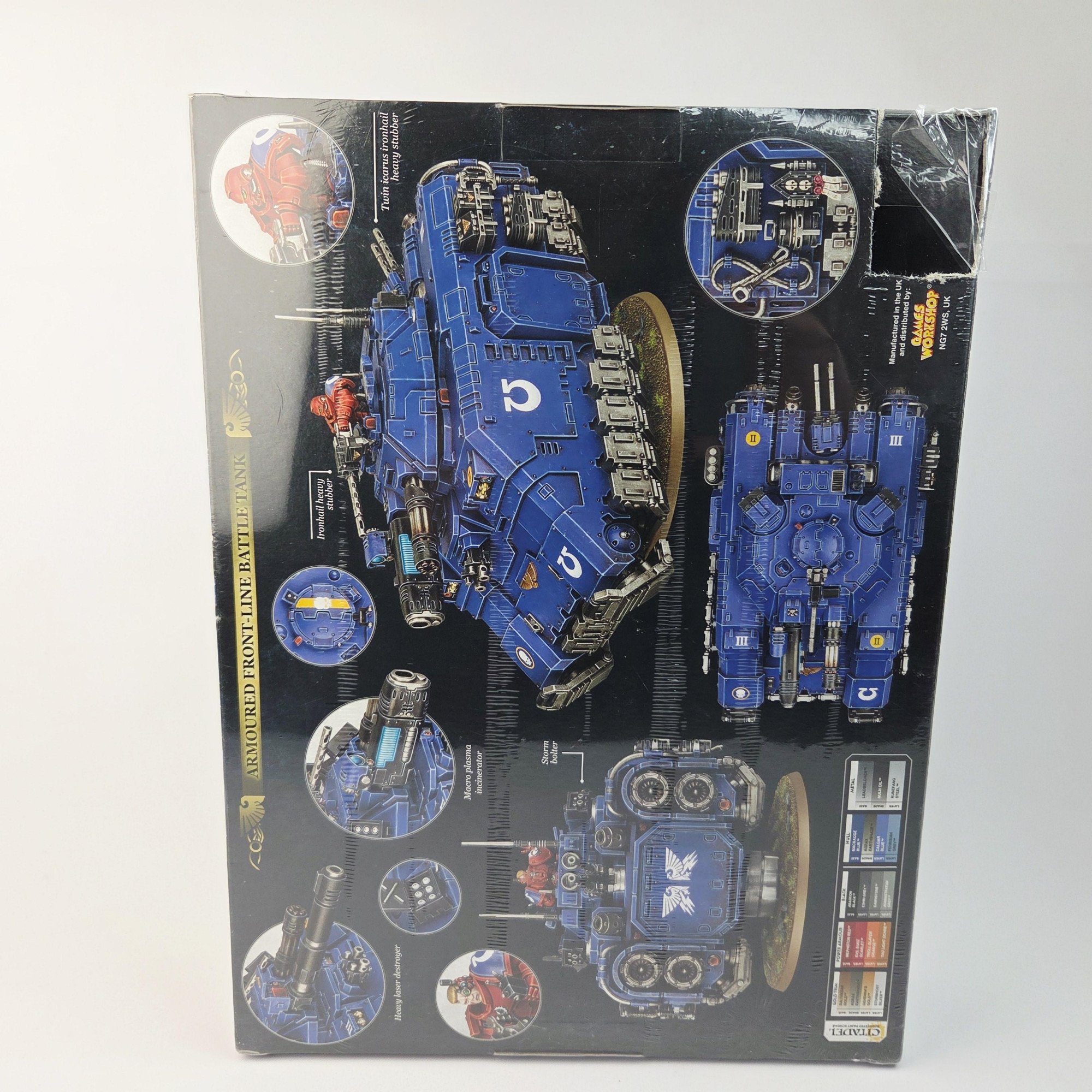 A photo of a Space Marines Primaris Repulsor Executioner Warhammer miniature