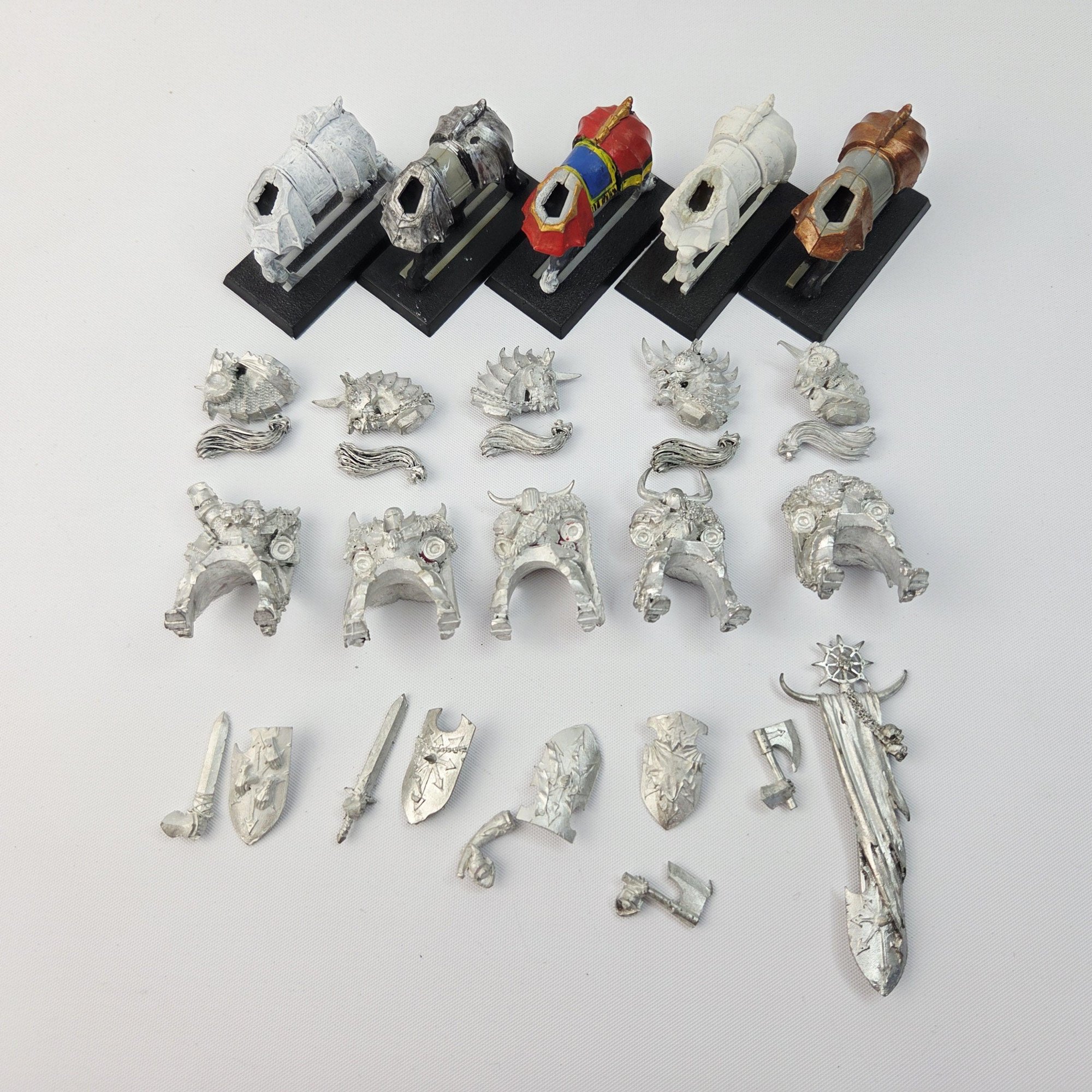 A photo of Chaos Warriors Knights Warhammer miniatures