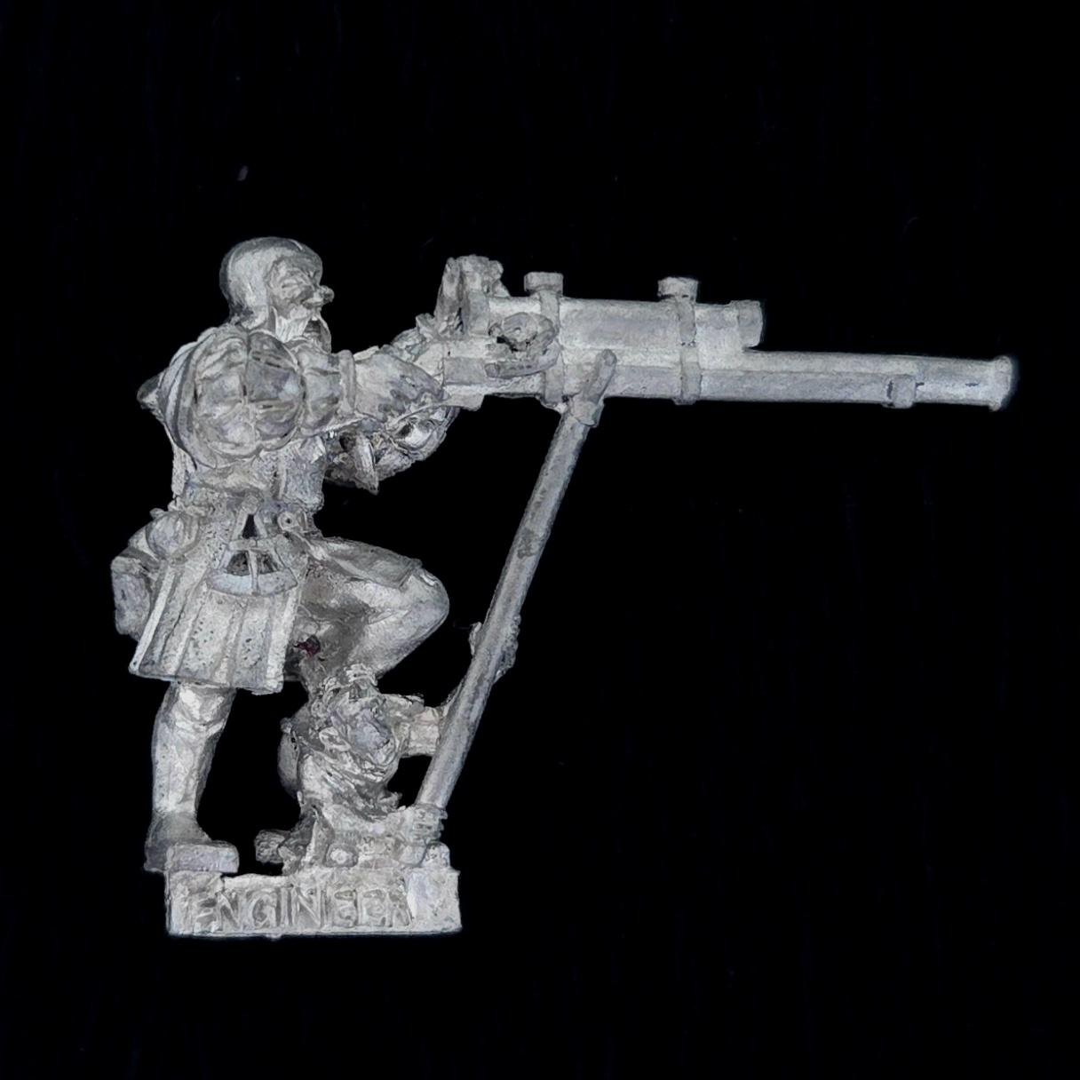 A photo of a The Empire Engineer Warhammer miniature
