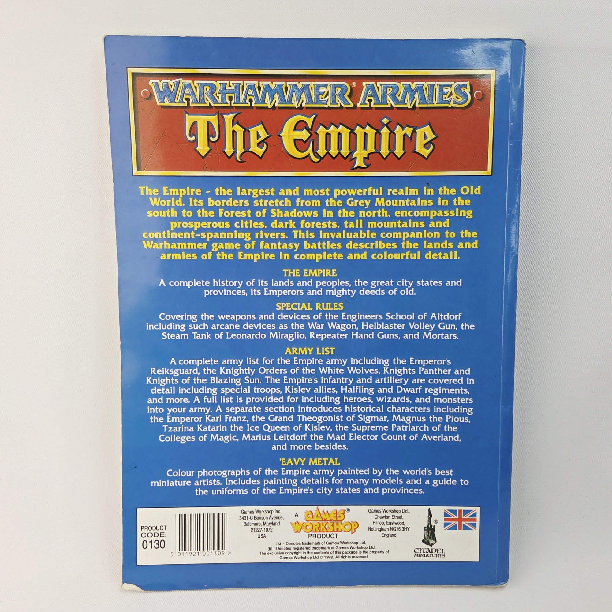 A photo of a The Empire 4th Edition Army Book