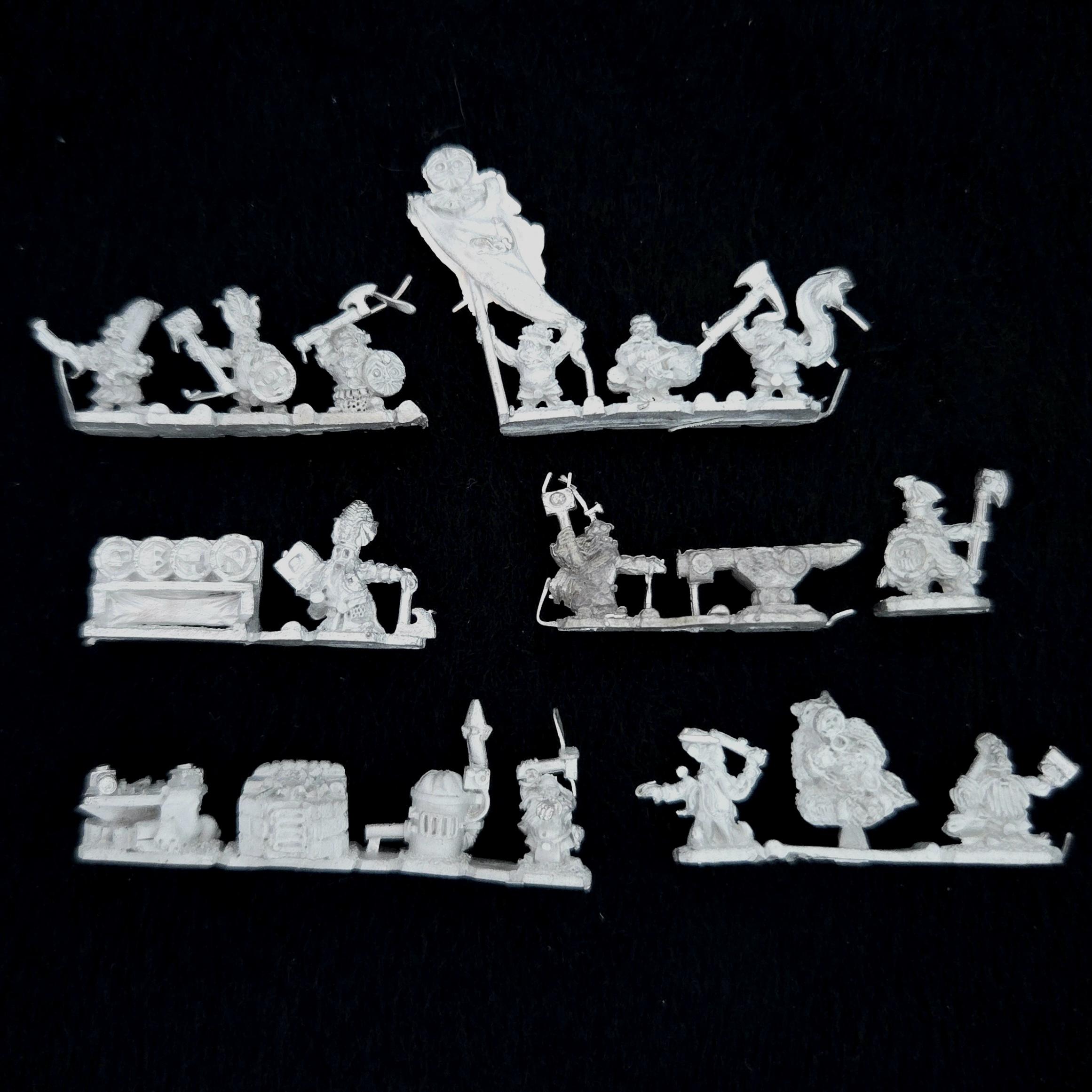 A photo of Dwarf Characters Warmaster miniatures