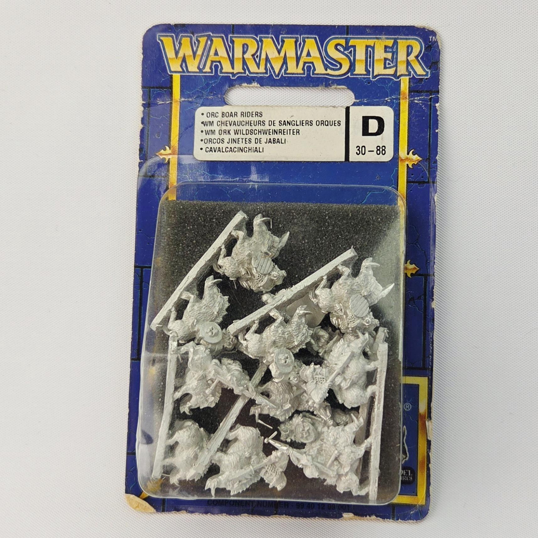 A photo of Warmaster Orcs and Goblins Boar Riders miniatures