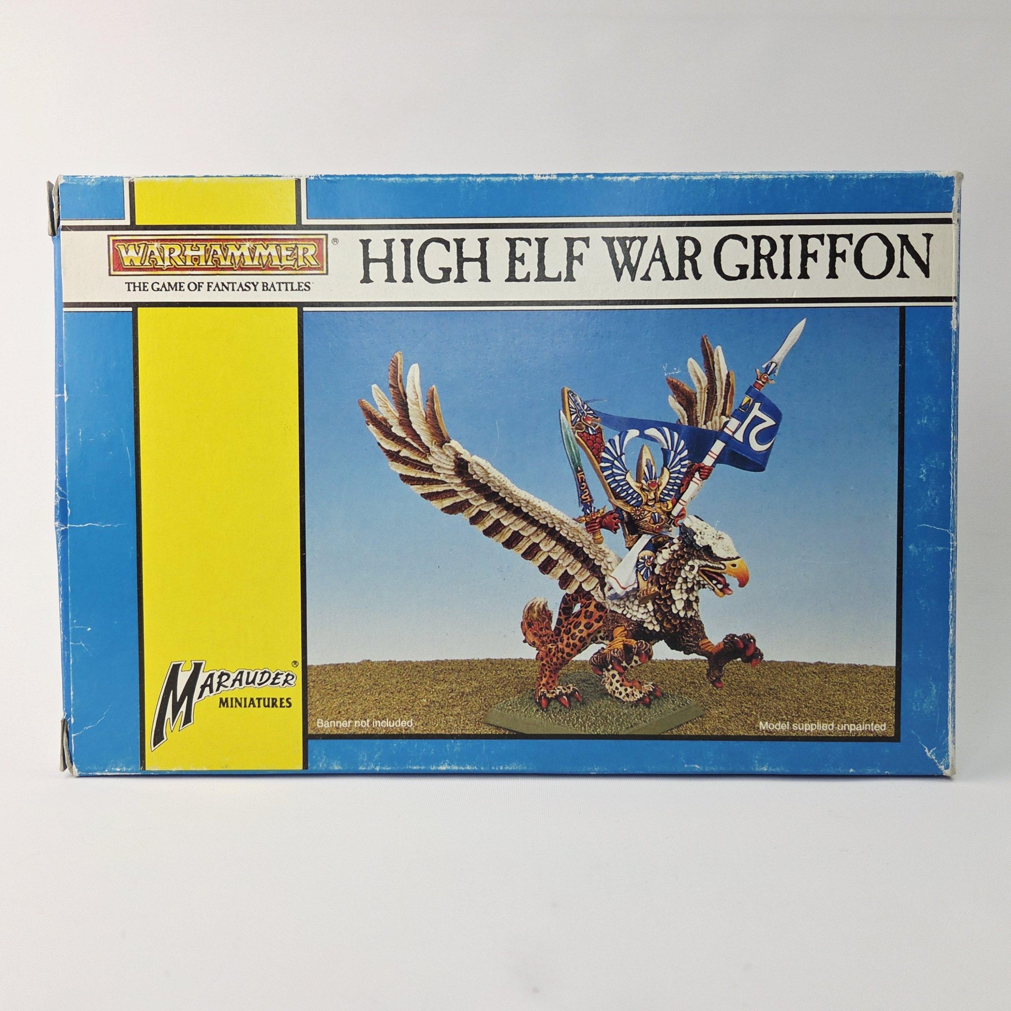 A photo of a High Elves Eltharion Riding Stormwing War Griffon Warhammer miniatures