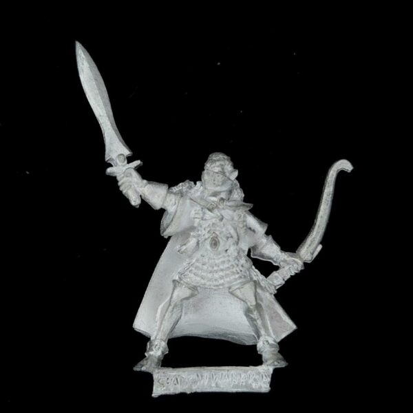 A photo of a High Elf Shadow Warrior Champion Warhammer miniature