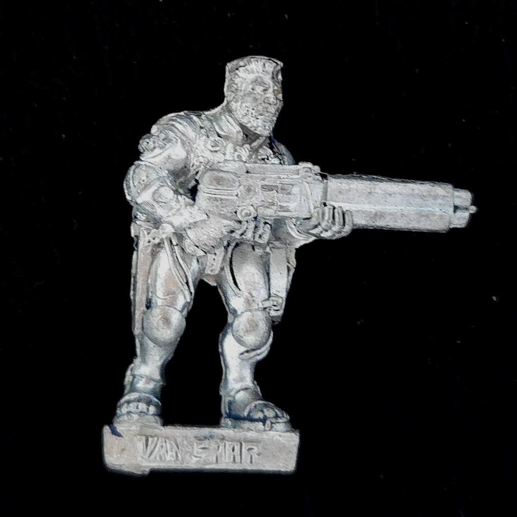 A photo of a Necromunda House van Saar Ganger miniature