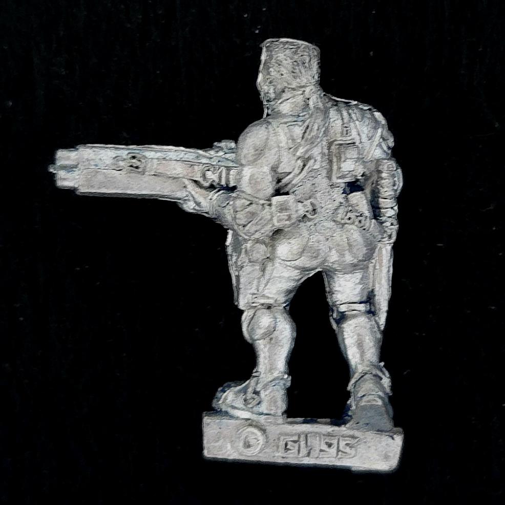 A photo of a Necromunda House van Saar Ganger miniature