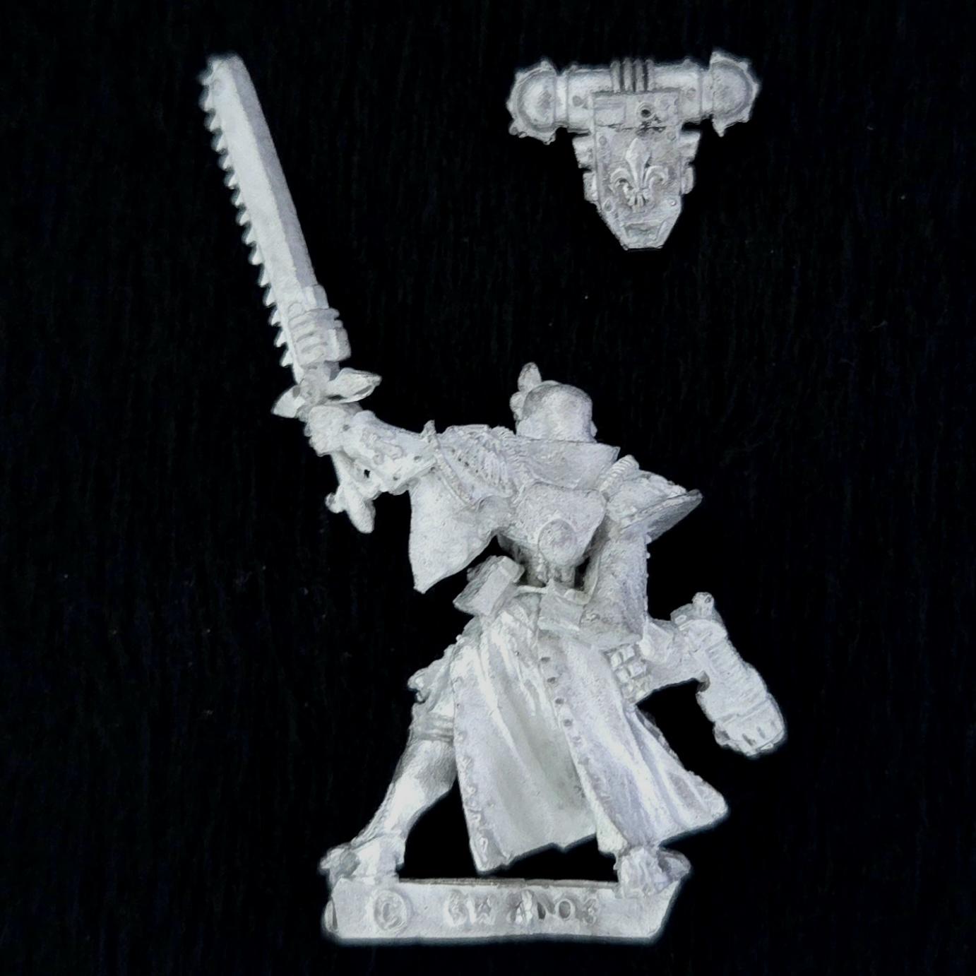 A photo of a Sisters of Battle Sister Superior Warhammer miniature