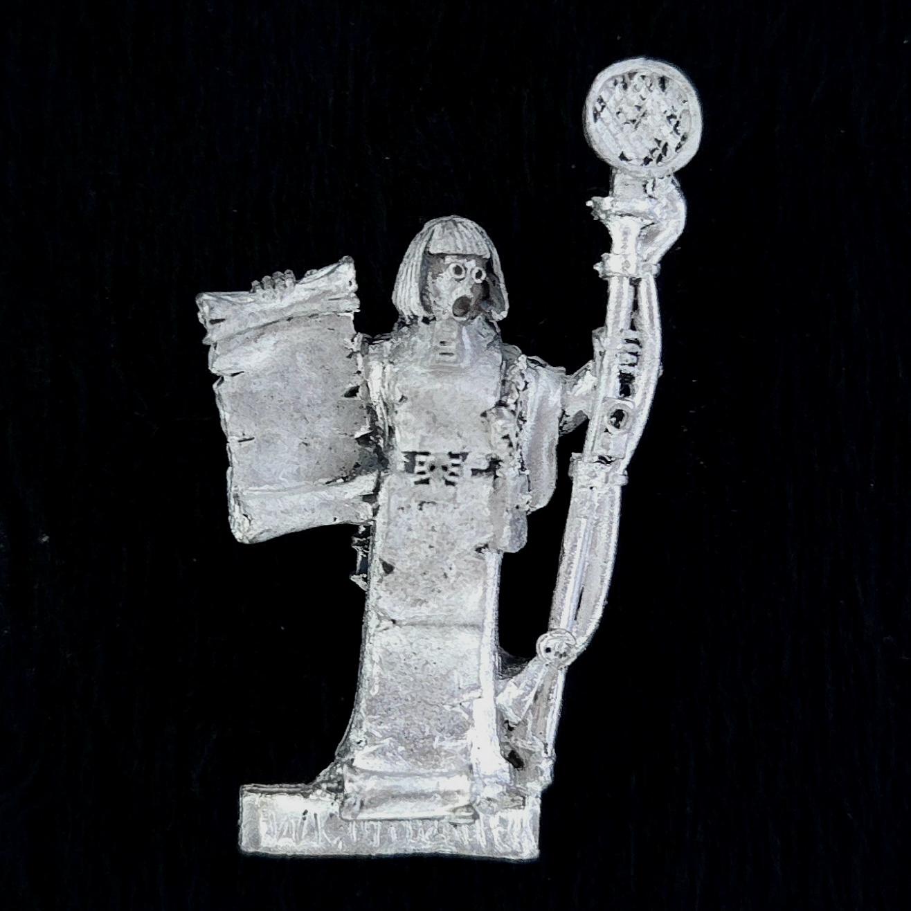A photo of a Sisters of Battle Dialogus Warhammer miniature
