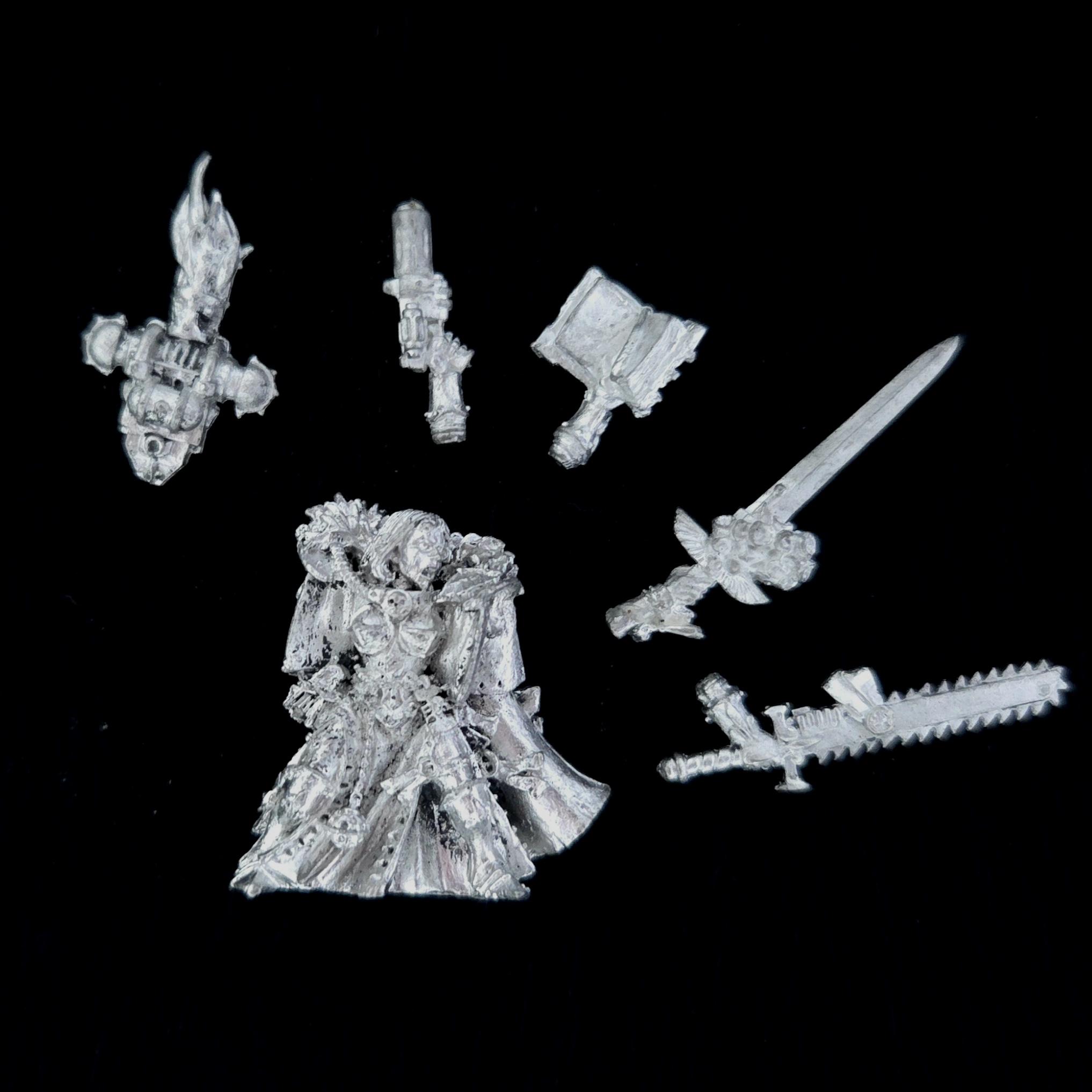 A photo of a Sisters of Battle Canoness Warhammer miniature