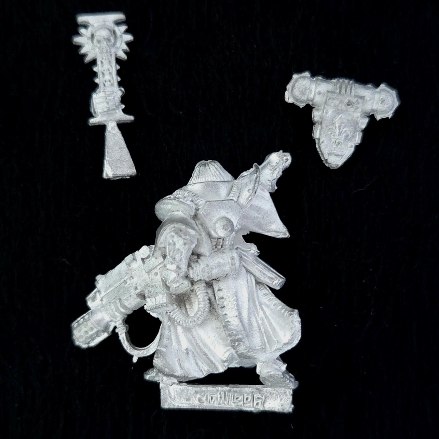 A photo of a Sisters of Battle Canoness Warhammer miniature