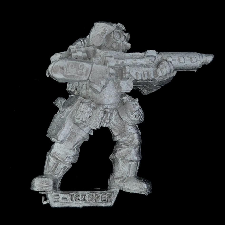A photo of a Imperial Guard Storm Trooper Warhammer miniature