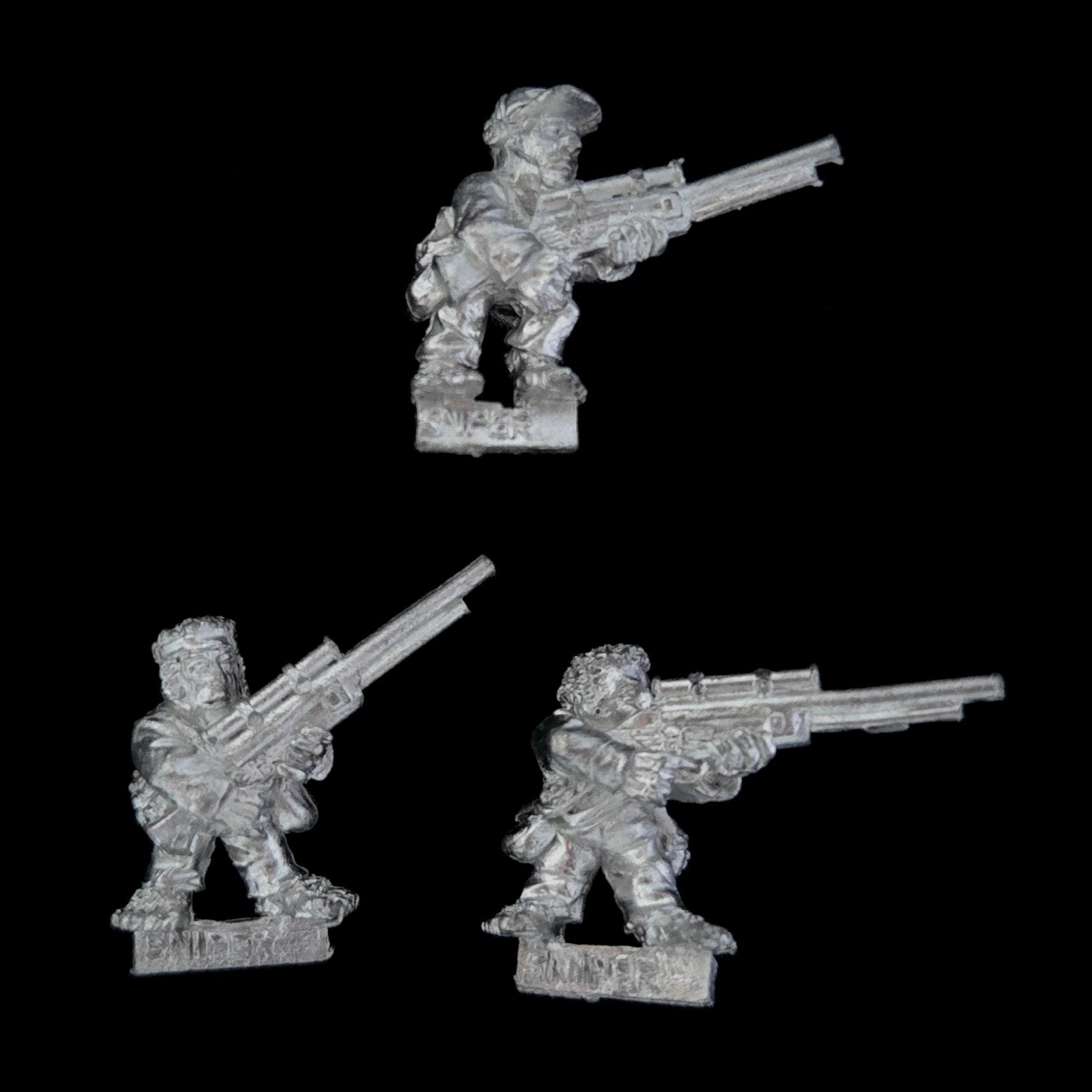 A photo of Imperial Guard Ratling Snipers Warhammer miniatures