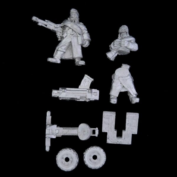 A photo of a Imperial Guard Valhallan Ice Warriors Heavy Bolter Warhammer miniature