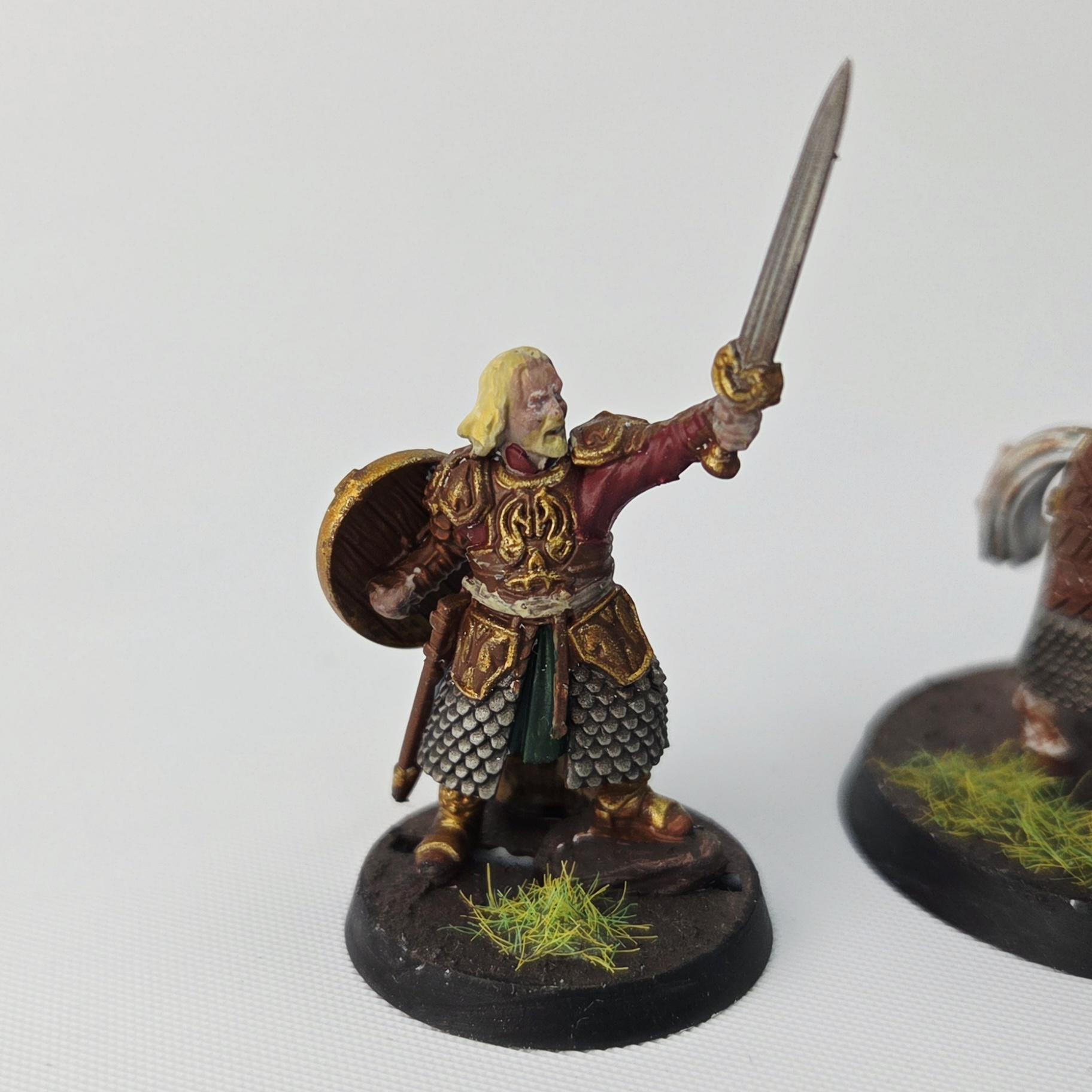 A photo of Rohan Théoden King miniatures
