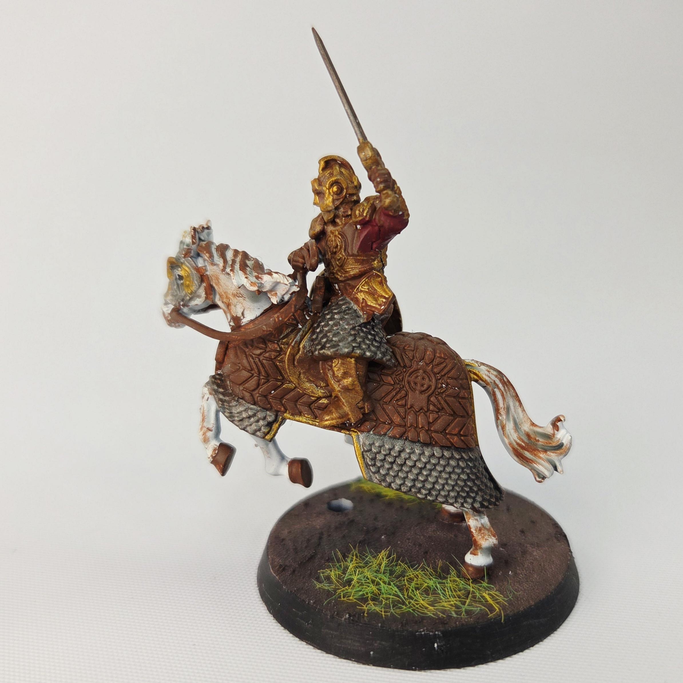 A photo of Rohan Théoden King miniatures