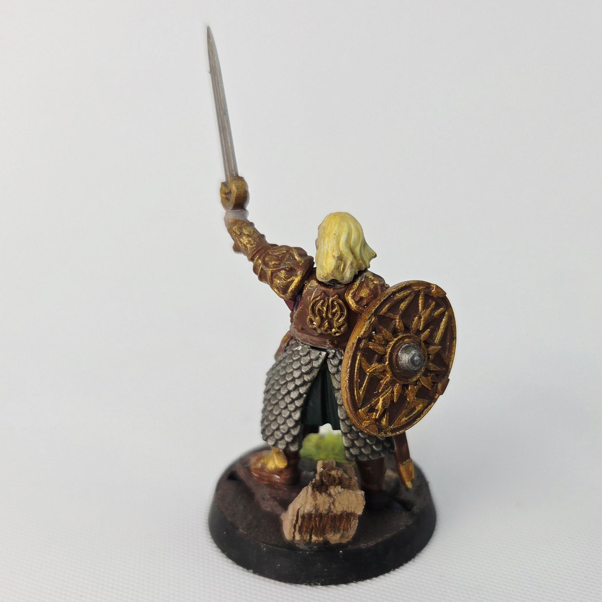 A photo of Rohan Théoden King miniatures